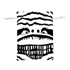 Creepy Monster Black And White Close Up Drawing Lightweight Drawstring Pouch (s) by dflcprintsclothing