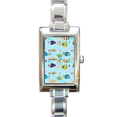 Underwater World Rectangle Italian Charm Watch by SychEva