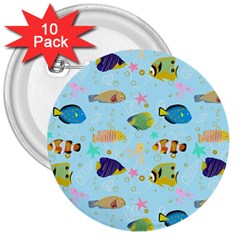 Underwater World 3  Buttons (10 Pack)  by SychEva