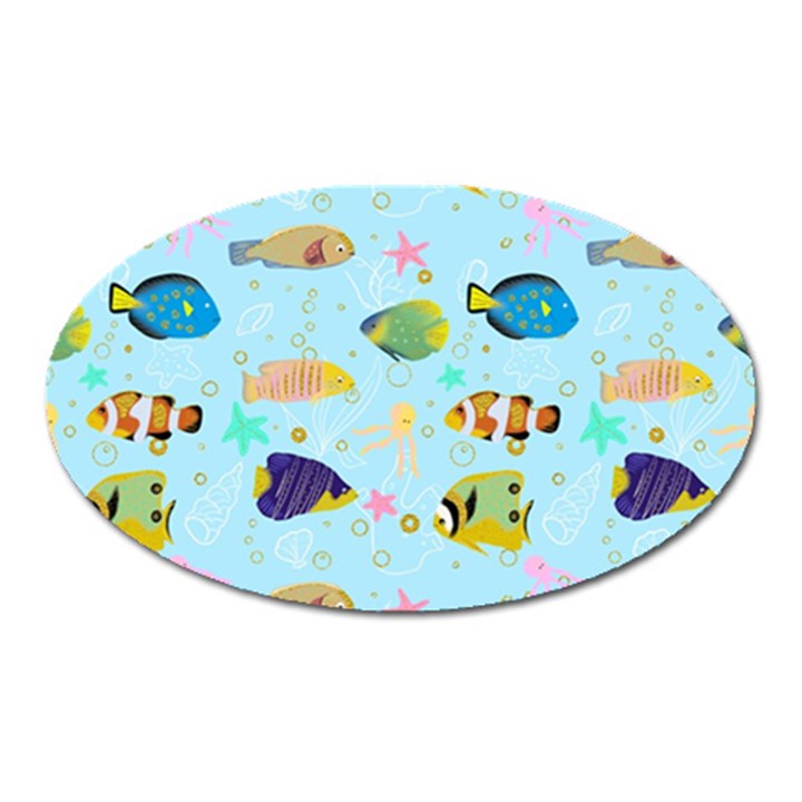 Underwater World Oval Magnet