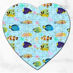 Underwater World Jigsaw Puzzle (heart) by SychEva