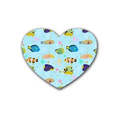 Underwater World Rubber Coaster (heart)  by SychEva