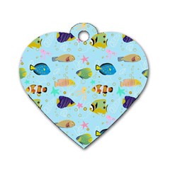 Underwater World Dog Tag Heart (one Side) by SychEva