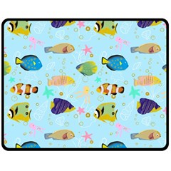 Underwater World Fleece Blanket (medium)  by SychEva