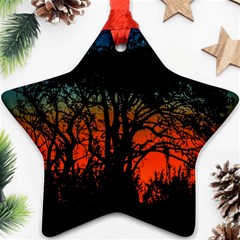 Sunset Colorful Nature Scene Ornament (star) by dflcprintsclothing