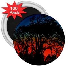 Sunset Colorful Nature Scene 3  Magnets (100 Pack) by dflcprintsclothing