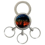 Sunset Colorful Nature Scene 3-Ring Key Chain Front