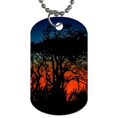 Sunset Colorful Nature Scene Dog Tag (two Sides) by dflcprintsclothing