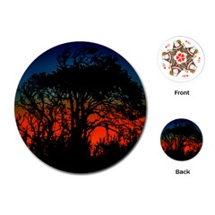 Sunset Colorful Nature Scene Playing Cards Single Design (round)