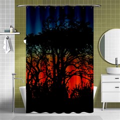 Sunset Colorful Nature Scene Shower Curtain 48  X 72  (small)  by dflcprintsclothing