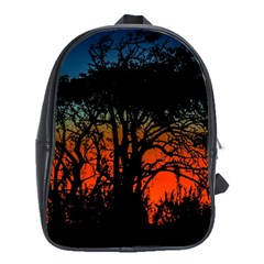 Sunset Colorful Nature Scene School Bag (xl) by dflcprintsclothing