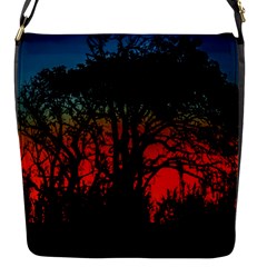 Sunset Colorful Nature Scene Flap Closure Messenger Bag (s)