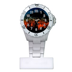 Sunset Colorful Nature Scene Plastic Nurses Watch by dflcprintsclothing