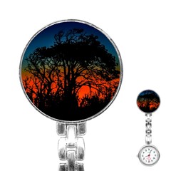 Sunset Colorful Nature Scene Stainless Steel Nurses Watch by dflcprintsclothing