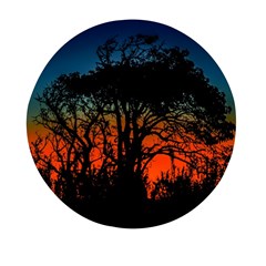 Sunset Colorful Nature Scene Mini Round Pill Box by dflcprintsclothing