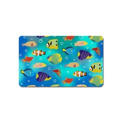 Cheerful And Bright Fish Swim In The Water Magnet (name Card) by SychEva