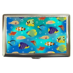 Cheerful And Bright Fish Swim In The Water Cigarette Money Case by SychEva