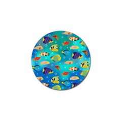 Cheerful And Bright Fish Swim In The Water Golf Ball Marker (10 Pack) by SychEva