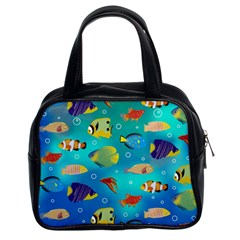 Cheerful And Bright Fish Swim In The Water Classic Handbag (two Sides) by SychEva