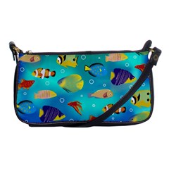 Cheerful And Bright Fish Swim In The Water Shoulder Clutch Bag by SychEva