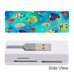 Cheerful And Bright Fish Swim In The Water Memory Card Reader (stick) by SychEva