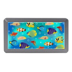 Cheerful And Bright Fish Swim In The Water Memory Card Reader (mini) by SychEva