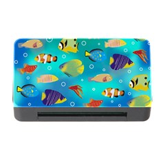 Cheerful And Bright Fish Swim In The Water Memory Card Reader With Cf by SychEva