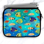 Cheerful And Bright Fish Swim In The Water Apple iPad 2/3/4 Zipper Cases Front