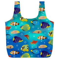 Cheerful And Bright Fish Swim In The Water Full Print Recycle Bag (xl) by SychEva