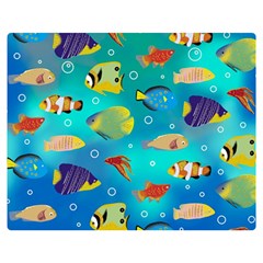 Cheerful And Bright Fish Swim In The Water Double Sided Flano Blanket (medium)  by SychEva