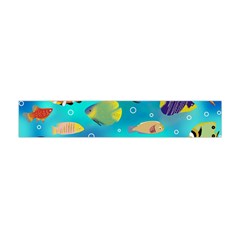 Cheerful And Bright Fish Swim In The Water Flano Scarf (mini) by SychEva