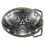 Boho Biohazard Belt Buckles Front