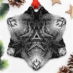 Boho Biohazard Snowflake Ornament (Two Sides) Front