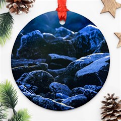 Big Rocks Illuminated By Sunlight Print Ornament (round) by dflcprintsclothing