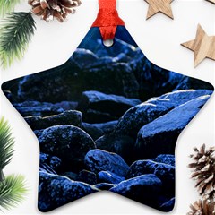 Big Rocks Illuminated By Sunlight Print Ornament (star) by dflcprintsclothing