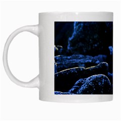 Big Rocks Illuminated By Sunlight Print White Mugs by dflcprintsclothing