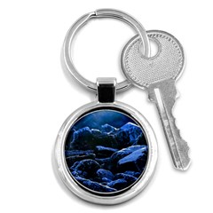 Big Rocks Illuminated By Sunlight Print Key Chain (round) by dflcprintsclothing