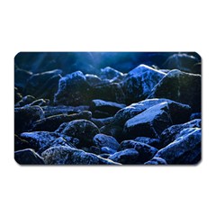 Big Rocks Illuminated By Sunlight Print Magnet (rectangular) by dflcprintsclothing