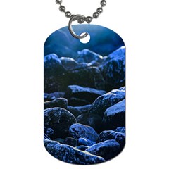 Big Rocks Illuminated By Sunlight Print Dog Tag (one Side) by dflcprintsclothing