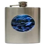 Big Rocks Illuminated By Sunlight Print Hip Flask (6 oz) Front