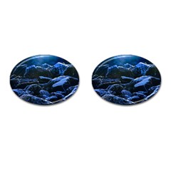 Big Rocks Illuminated By Sunlight Print Cufflinks (oval) by dflcprintsclothing