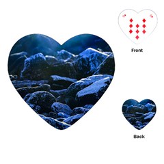 Big Rocks Illuminated By Sunlight Print Playing Cards Single Design (heart) by dflcprintsclothing