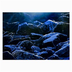 Big Rocks Illuminated By Sunlight Print Large Glasses Cloth by dflcprintsclothing