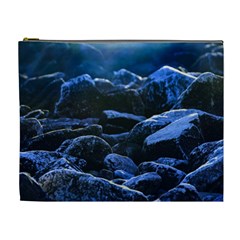 Big Rocks Illuminated By Sunlight Print Cosmetic Bag (xl) by dflcprintsclothing