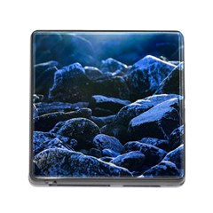 Big Rocks Illuminated By Sunlight Print Memory Card Reader (square 5 Slot) by dflcprintsclothing