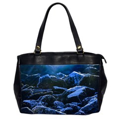 Big Rocks Illuminated By Sunlight Print Oversize Office Handbag (2 Sides)