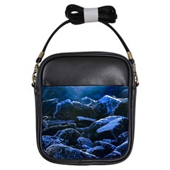 Big Rocks Illuminated By Sunlight Print Girls Sling Bag by dflcprintsclothing