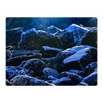 Big Rocks Illuminated By Sunlight Print Double Sided Flano Blanket (Mini)  35 x27  Blanket Front