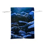 Big Rocks Illuminated By Sunlight Print Lightweight Drawstring Pouch (S) Front