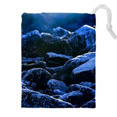 Big Rocks Illuminated By Sunlight Print Drawstring Pouch (4xl) by dflcprintsclothing